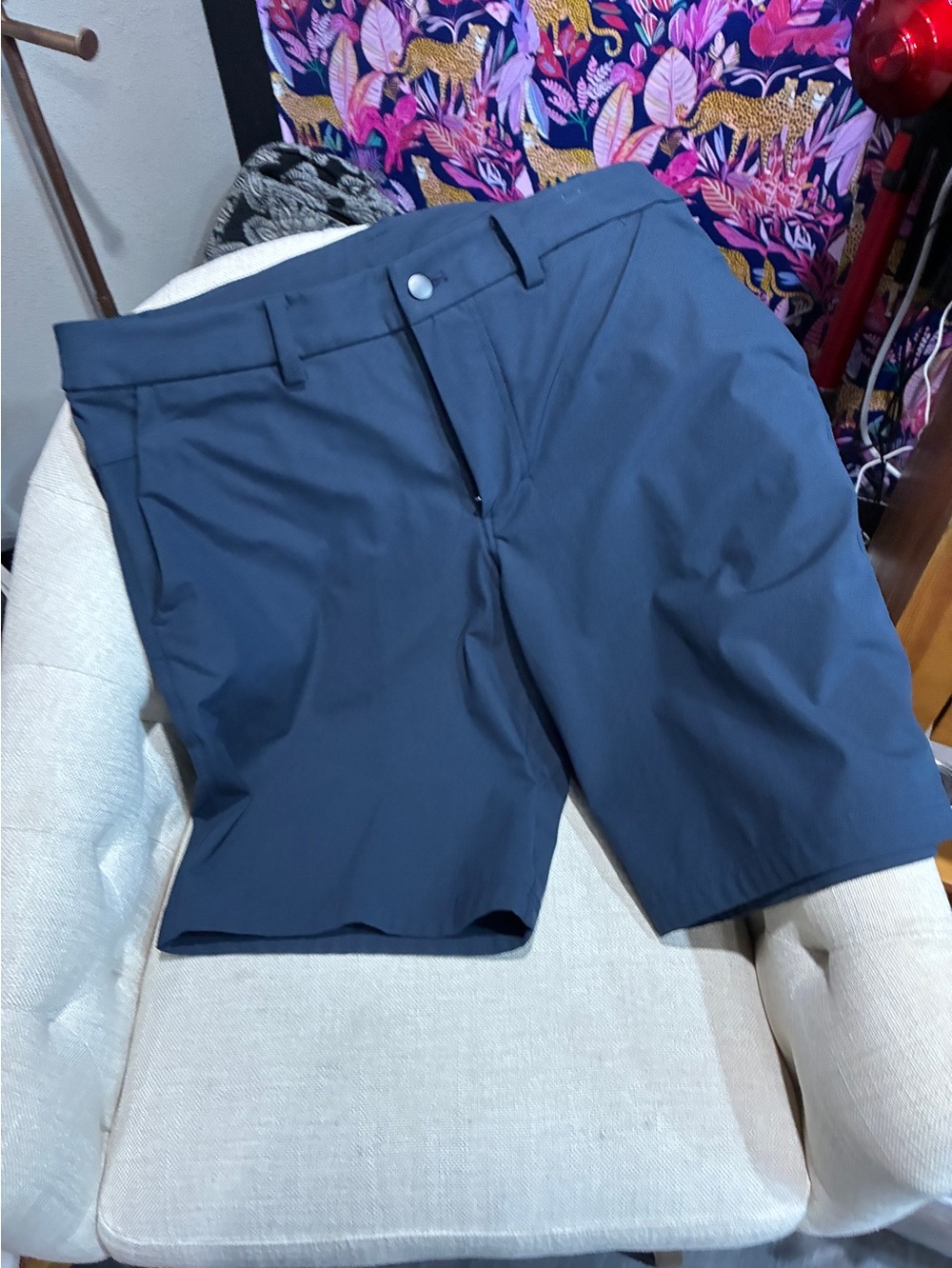 lululemon athletica Men's Slate Blue Performance Flat-Front Shorts